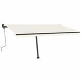Vidaxl luifel distanziert manuell erstreckt sich 400x350 cm cremefarben.