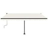 Vidaxl luifel distanziert manuell erstreckt sich 400x350 cm cremefarben.