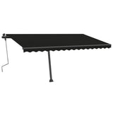 Vidaxl luifel distanziert manuell erstreckt sich 400 x 350 cm Anthrazit