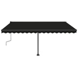 Vidaxl luifel distanziert manuell erstreckt sich 400 x 350 cm Anthrazit