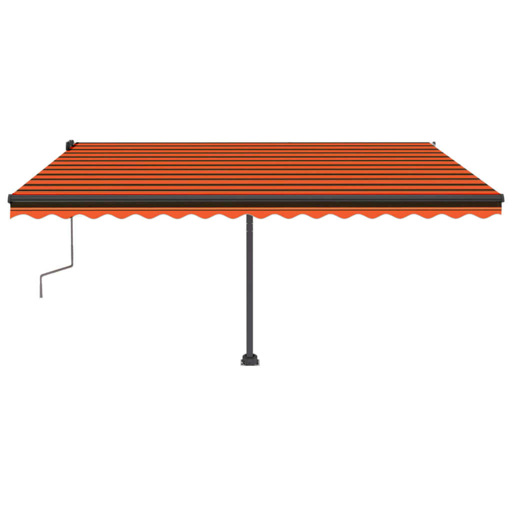 Vidaxl luifel distanziert manuell erstreckt sich 400x350 cm orange Braun