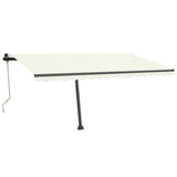 Vidaxl Luifel Automatik mit LED- und Windsensor 400x350 cm Creme Farbe