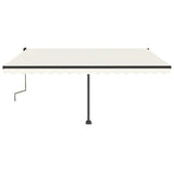 Vidaxl luifel distanziert manuell erstreckt sich 450 x 350 cm cremefarben.