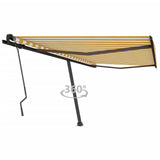 Vidaxl Laifel distanziert manuell erstreckt sich 450 x 350 cm gelb und weiß