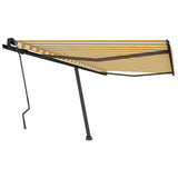 Vidaxl Laifel distanziert manuell erstreckt sich 450 x 350 cm gelb und weiß