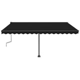 Vidaxl Luifel manuell ausziehbar mit LED 450x350 cm Anthrazitfarbe