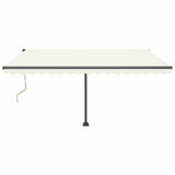 Vidaxl Luifel Automatik mit LED- und Windsensor 450x350 cm Creme Farbe