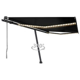 Vidaxl Luifel Automatik mit LED- und Windsensor 450x350 cm Anthrazit