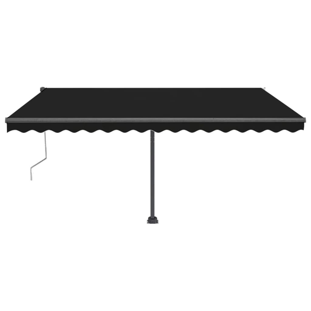 Vidaxl Luifel Automatik mit LED- und Windsensor 450x350 cm Anthrazit