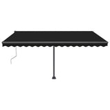 Vidaxl Luifel Automatik mit LED- und Windsensor 450x350 cm Anthrazit