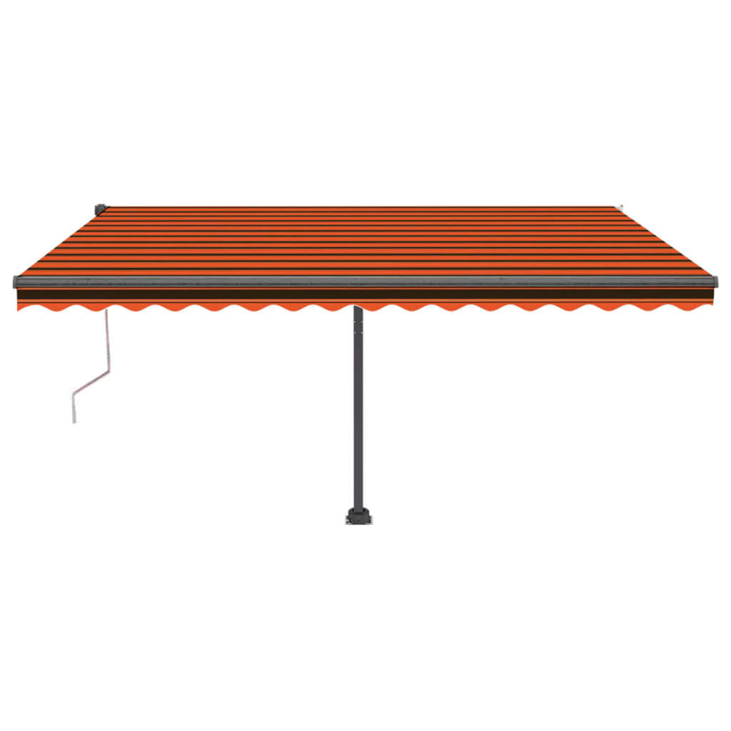 Vidaxl Luifel Automatik mit LED -Windsensor 450x350 cm Orange Braun