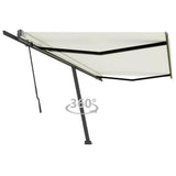 Vidaxl luifel distanziert manuell erstreckt sich 500x350 cm cremefarben.