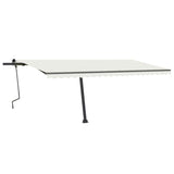 Vidaxl luifel distanziert manuell erstreckt sich 500x350 cm cremefarben.