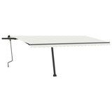 Vidaxl luifel manuell ausziehbar mit LED 500x350 cm cremefarben