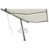 Vidaxl Luifel Automatik mit LED- und Windsensor 500x350 cm Creme Farbe