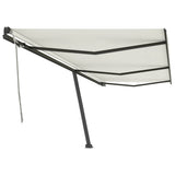 Vidaxl luifel distanziert manuell erstreckt sich 600x350 cm cremefarben.