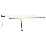 Vidaxl luifel distanziert manuell erstreckt sich 600x350 cm cremefarben.
