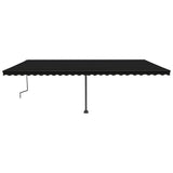 Vidaxl Luifel manuell ausziehbar mit LED 600x350 cm Anthrazitfarbe