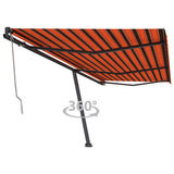 Vidaxl luifel kostenlos -ausstehende automatische 600x350 cm Orange und Braun