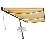 Vidaxl Luifel Automatik mit LED- und Windsensor 600x350 cm gelb und weiß
