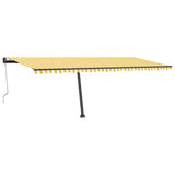 Vidaxl Luifel Automatik mit LED- und Windsensor 600x350 cm gelb und weiß