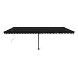 Vidaxl Luifel Automatik mit LED- und Windsensor 600x350 cm Anthrazit