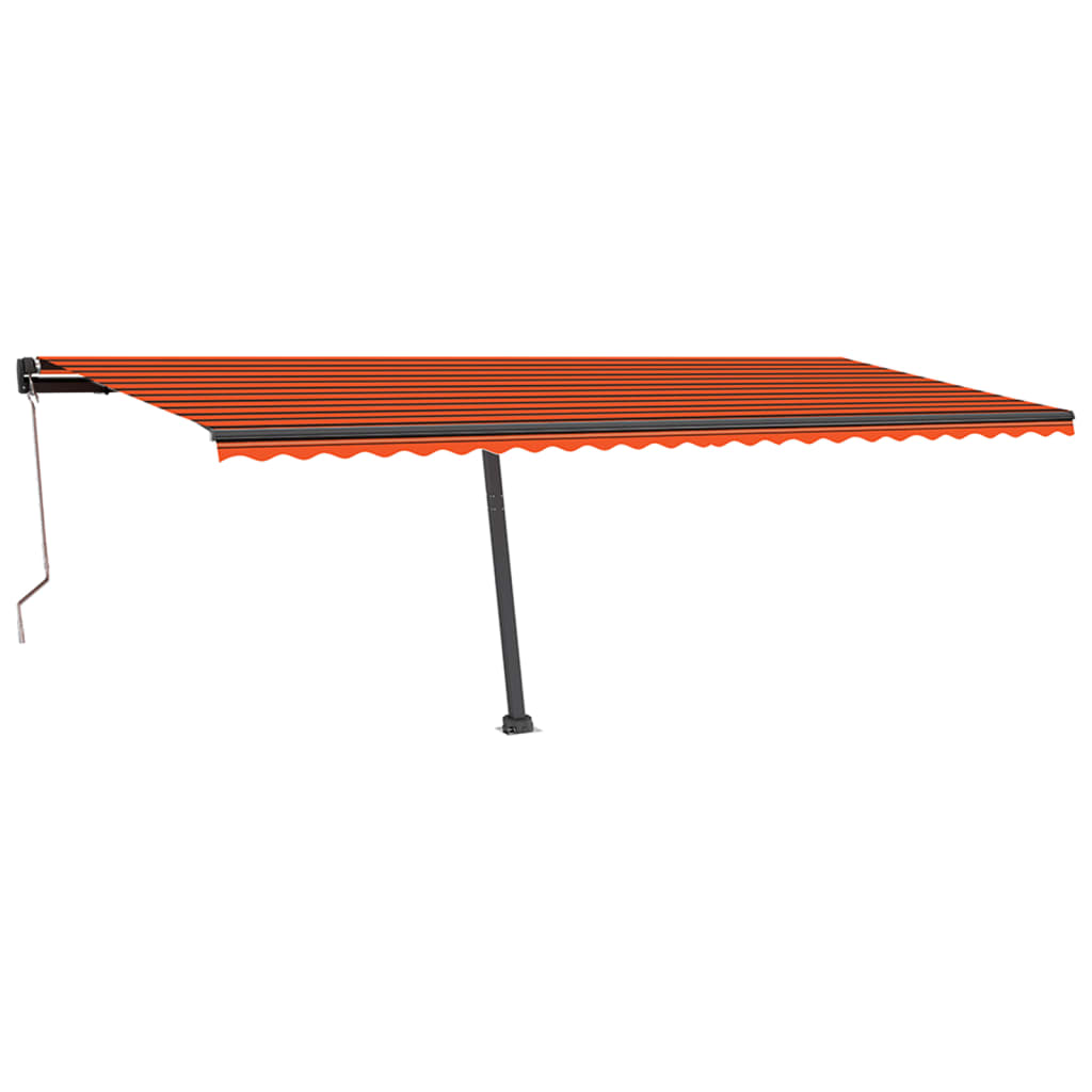 Vidaxl Luifel Automatik mit LED -Windsensor 600x350 cm Orange Braun