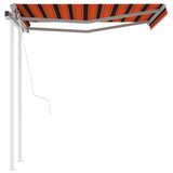 Vidaxl luifel exponierbar mit Posts 3x2,5 M Orange Braun