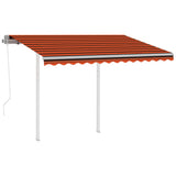 Vidaxl luifel exponierbar mit Posts 3x2,5 M Orange Braun