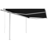 Vidaxl luifel expandierbar mit Posts 4x3 m Anthrazit -Colored