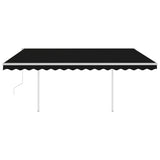 Vidaxl luifel expandierbar mit Posts 4x3 m Anthrazit -Colored