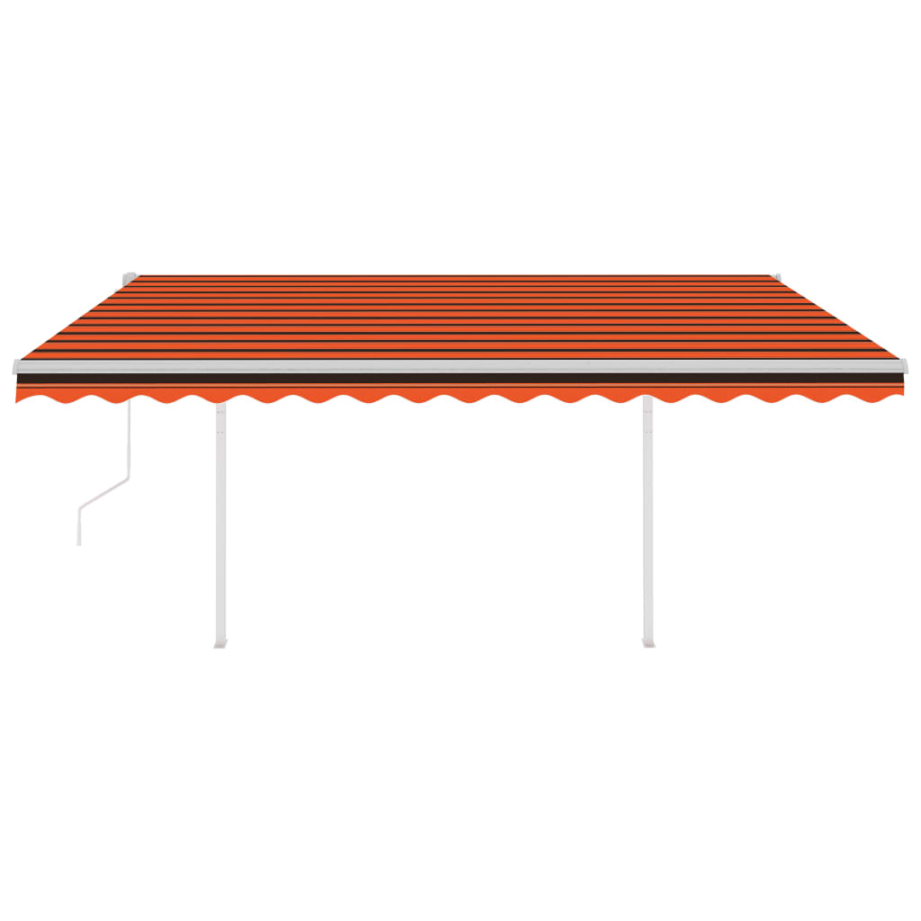 Vidaxl Luifel Automatik mit LED- und Windsensor 4x3 m orange und braun