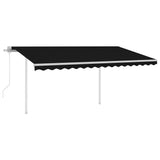Vidaxl luifel expandierbar mit Posts 4,5x3 m Anthrazitfarbe