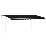 Vidaxl luifel expandierbar mit den Posts 5x3 m Anthrazit -Colored
