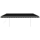 Vidaxl luifel expandierbar mit den Posts 5x3 m Anthrazit -Colored