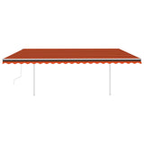 Vidaxl luifel exponierbar mit Posts 5x3 m orange und braun