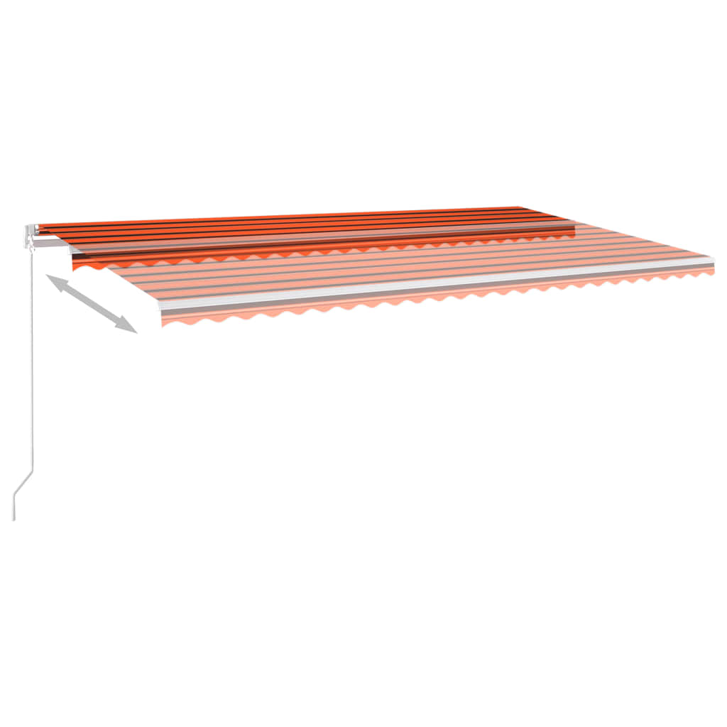 Vidaxl Luifel exponierbar mit Polen 6x3 m orange und braun