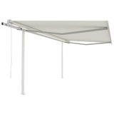 Vidaxl luifel exponierbar mit Posts 4x3,5 M cremefarben -colored