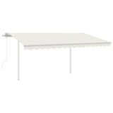 Vidaxl luifel exponierbar mit Posts 4x3,5 M cremefarben -colored