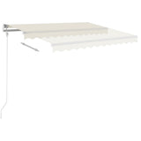 Vidaxl luifel exponierbar mit Posts 4x3,5 M cremefarben -colored