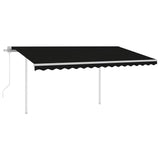 Vidaxl Luifel exponierbar mit Posts 4x3,5 m Anthrazitfarbe