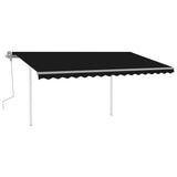 Vidaxl luifel mit den Posts 4,5x3,5 m Anthrazit -Colored