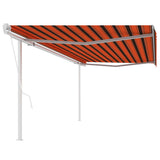 Vidaxl luifel exponierbar mit den Posts 5x3,5 M Orange Braun