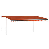 Vidaxl luifel exponierbar mit den Posts 5x3,5 M Orange Braun