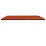Vidaxl luifel exponierbar mit den Posts 5x3,5 M Orange Braun