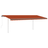 Vidaxl luifel exponierbar mit den Posts 6x3,5 M Orange Braun