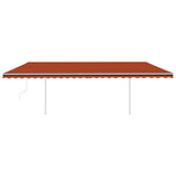 Vidaxl luifel exponierbar mit den Posts 6x3,5 M Orange Braun