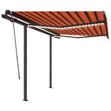 Vidaxl Luifel Automatik mit LED- und Windsensor 3,5x2,5 M Orange Braun