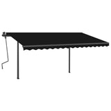 VidaXL Manuell ausziehbare Markise mit LED 4x3 m Anthrazit