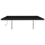Vidaxl luifel manuell erweiterbar mit Posts 6x3 m Anthrazit -Colored